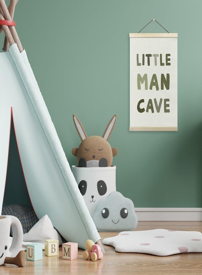 Tzhim Little Man Cave Sign for Boys Poster Hanger Frame, Nursery Decor, Toddler Room Decor, Baby Boy Room Decorations, Wall Art with Wood Frames, 12x16in - Image 2
